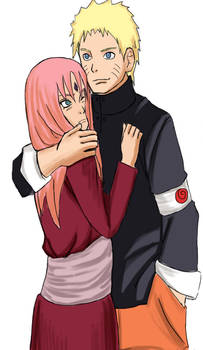 Naruto hugs Sakura