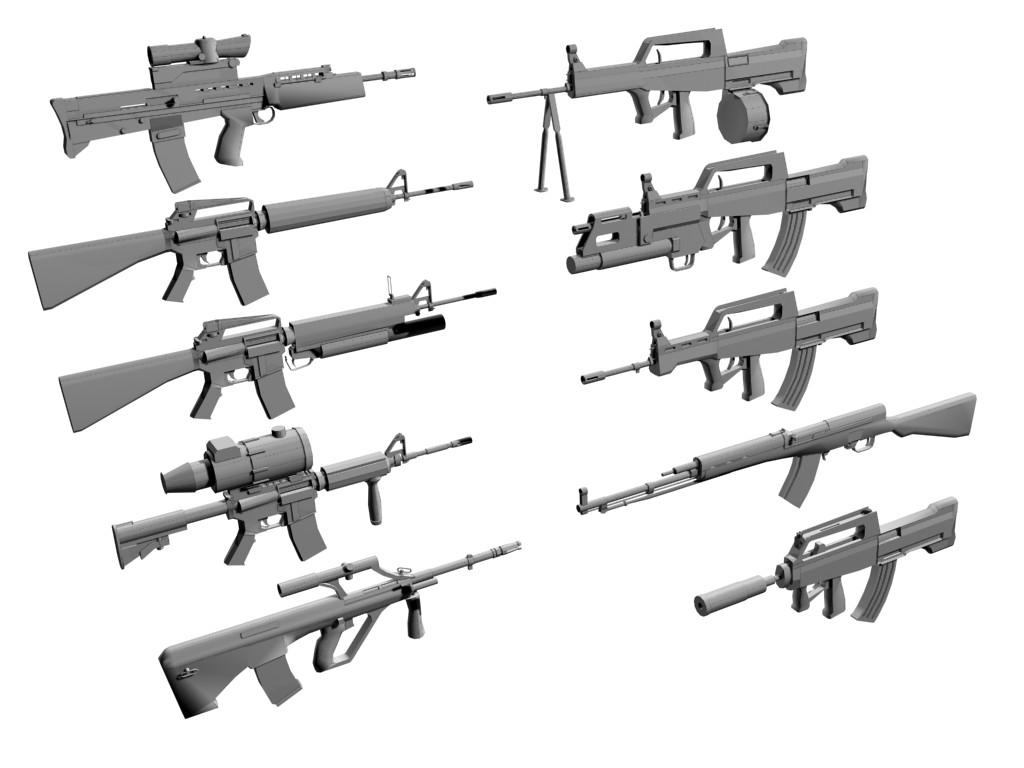 All rifles by senor-freebie on DeviantArt