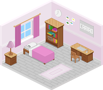 Pixel Art Bedroom