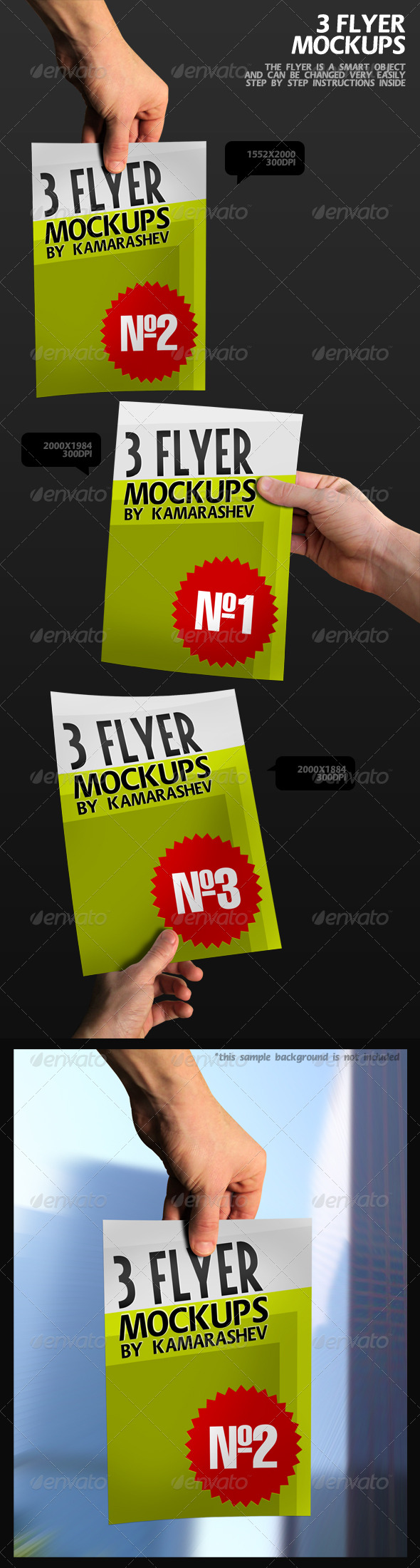 3 Flyer Mockups