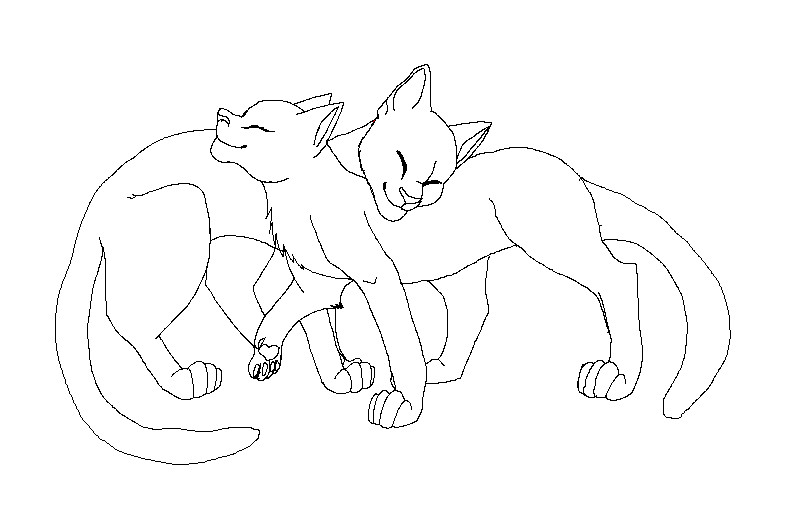 Warrior Cats Mating Drawing Wwwpixsharkcom Images Sketch Coloring Page.