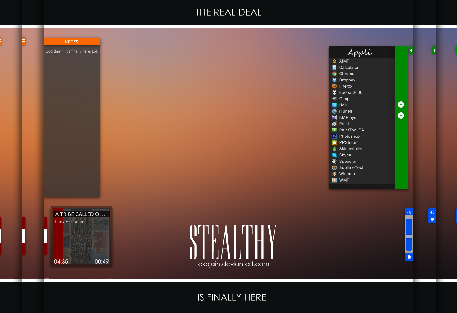 Stealthy Suite Preview (Rainmeter)