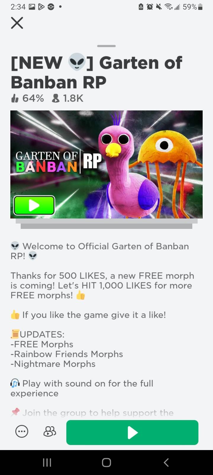 Como conseguir todos los Morphs en Garten of Banban RP 