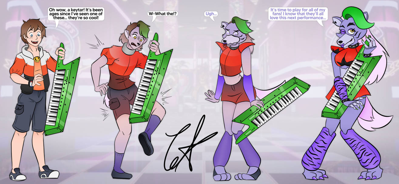 Fnaf Roxy Tg The Keytar - Roxanne Wolf TF by AxiomTF on DeviantArt