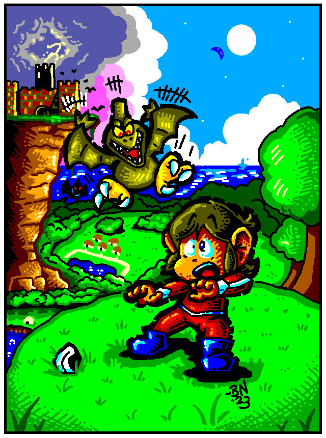 Alex Kidd in Miracle World by BNessPainting on DeviantArt