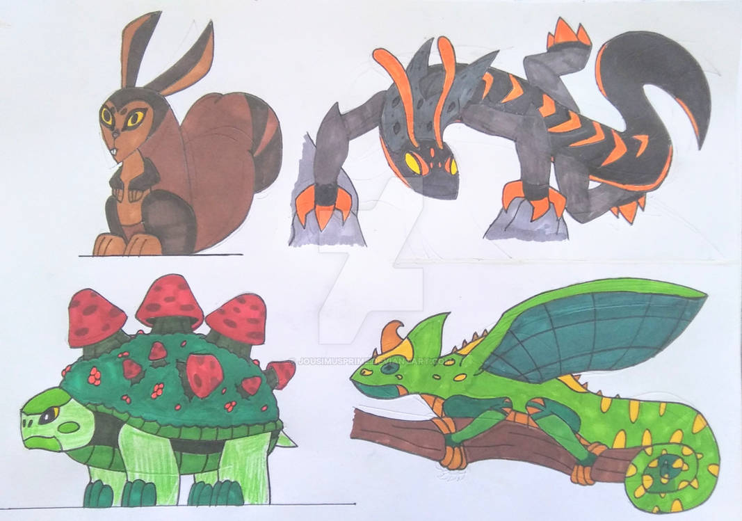 Creatures designs (3) by JousimusPrime on DeviantArt