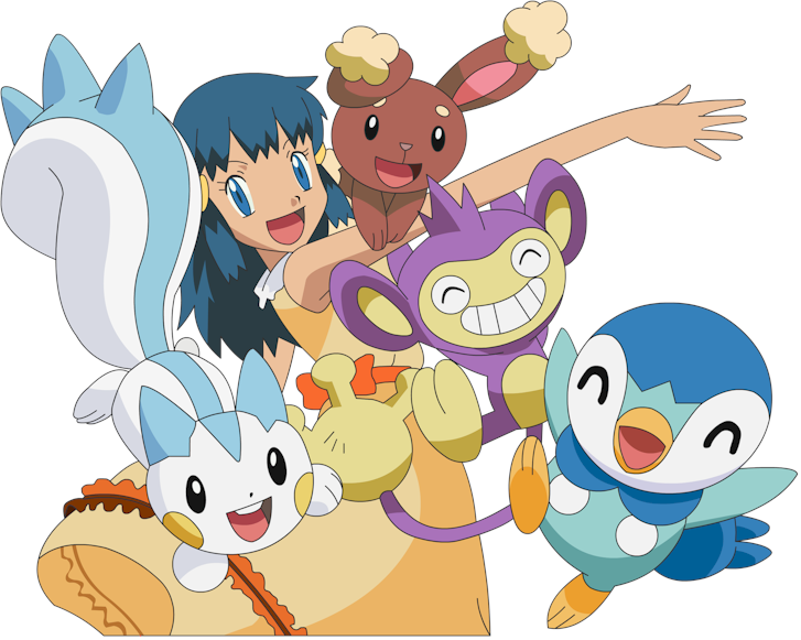 Vector Dawn and her Pokemon