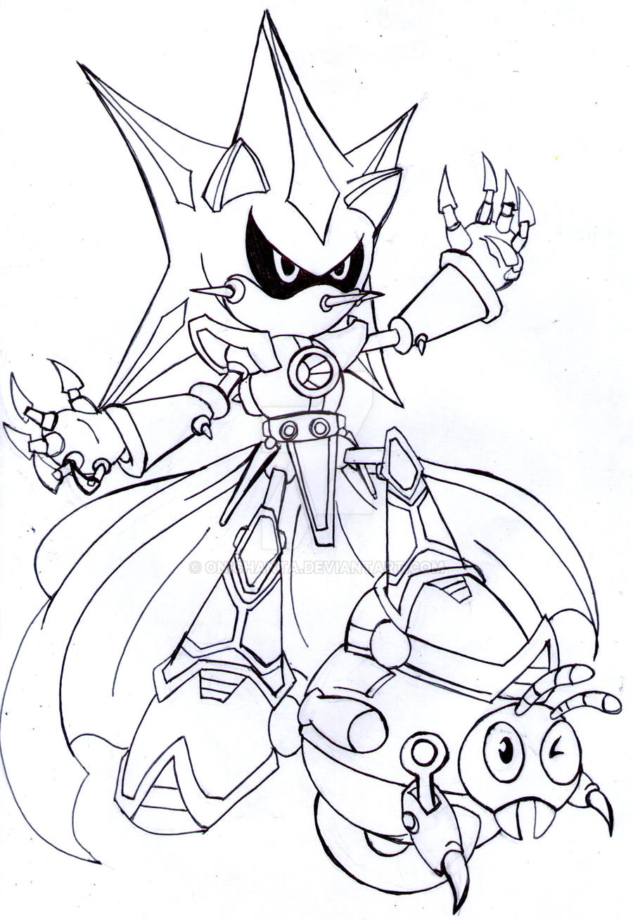Neo Metal Sonic Coloring Page
