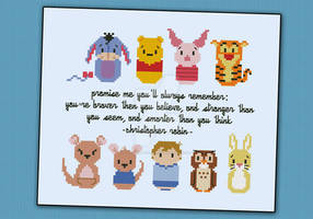 Mini People - Winnie the Pooh cross stitch pattern