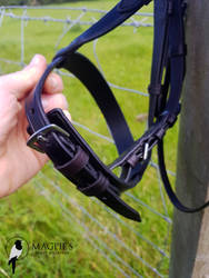 Custom leather harry potter themed bridle 13