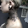 chrysanthemum tattoo on neck