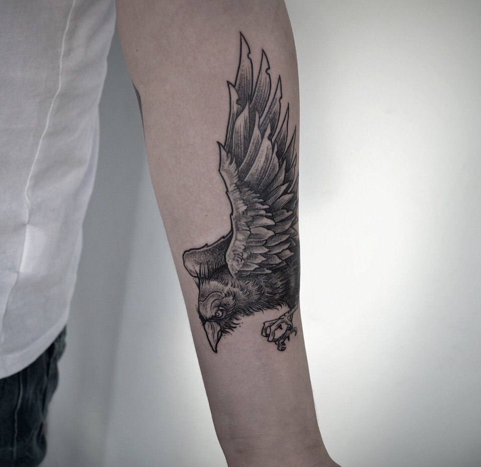 Raven tattoo