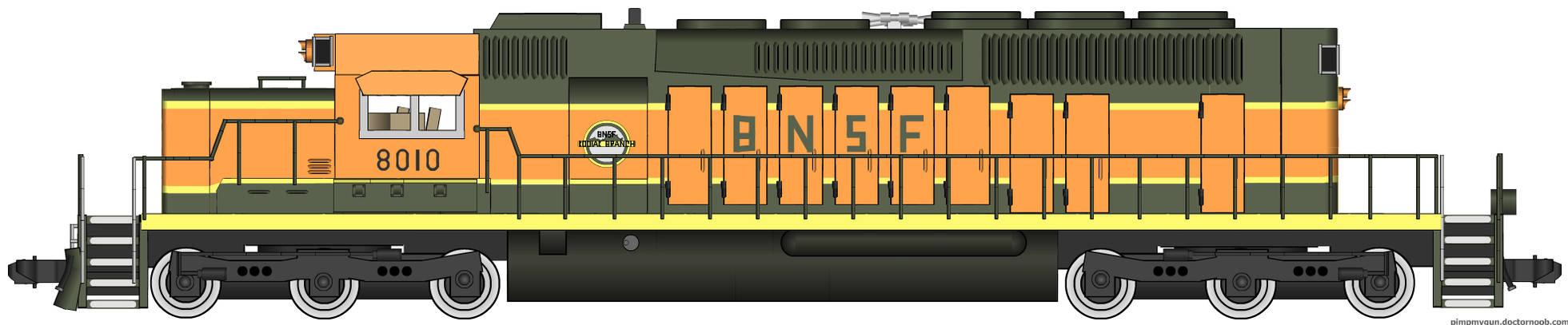 BNSF Kodiak SD40-2 No.8010