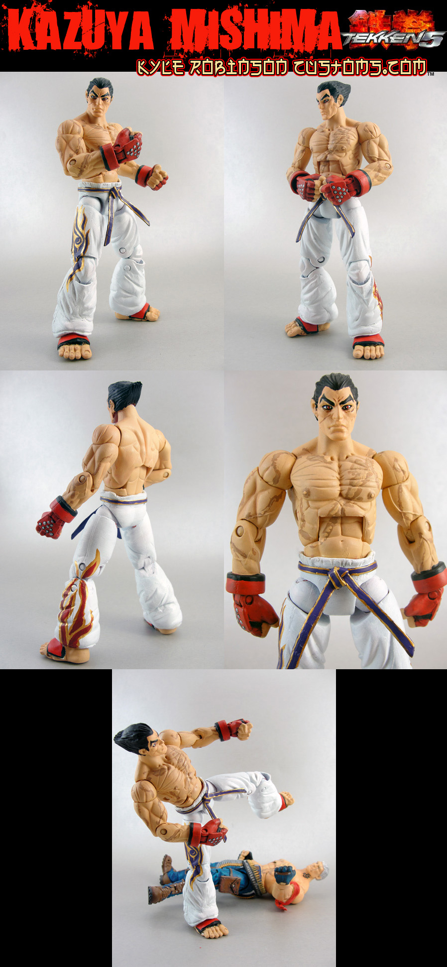 Custom repainted Bandai Namco GAMEDIMENSIONS Kazuya Mishima. This