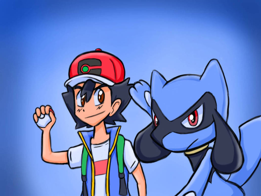 Ash S Riolu Ash and Riolu! by Krumperoni on DeviantArt