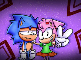 Classic Sonic and Amy!