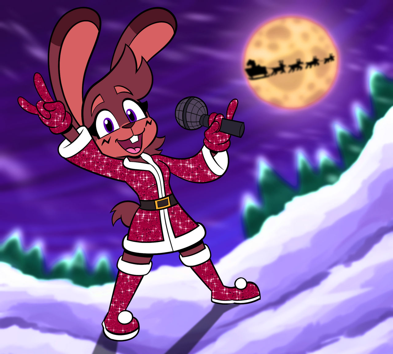 Rockstar Rabbit Christmas by Krumperoni on DeviantArt