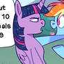 Rainbow explaining meme terminology to Twilight