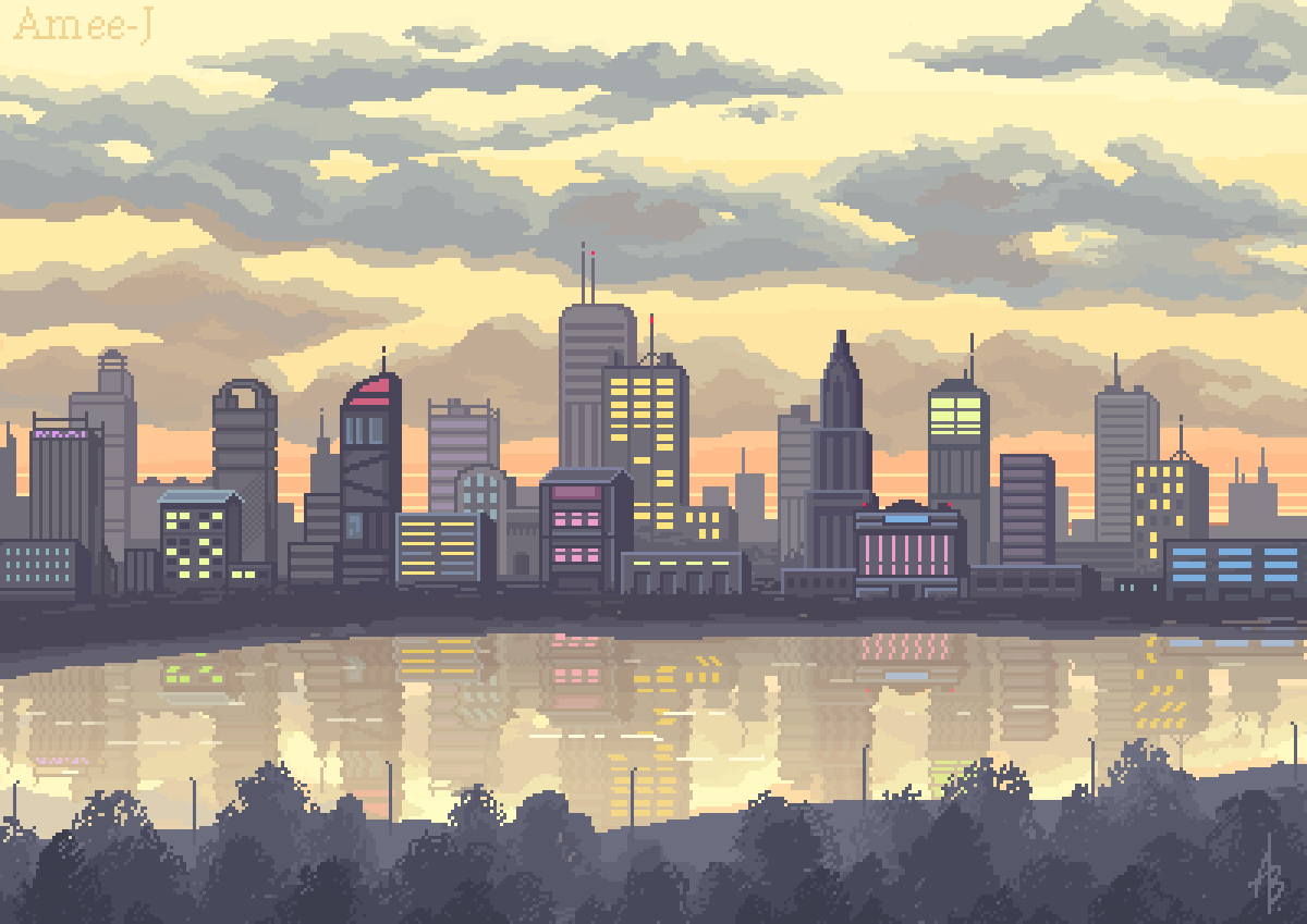 Pixel Simulation City Pixel city by Amee-J on DeviantArt