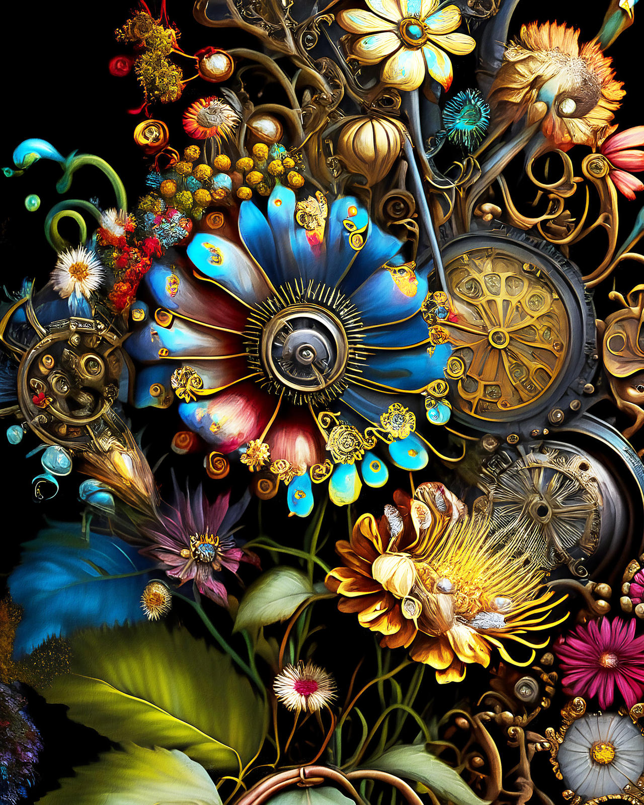 Stempunk Spring Steampunk Flowers by Omron on DeviantArt