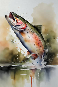 Jumping Rainbow Trout