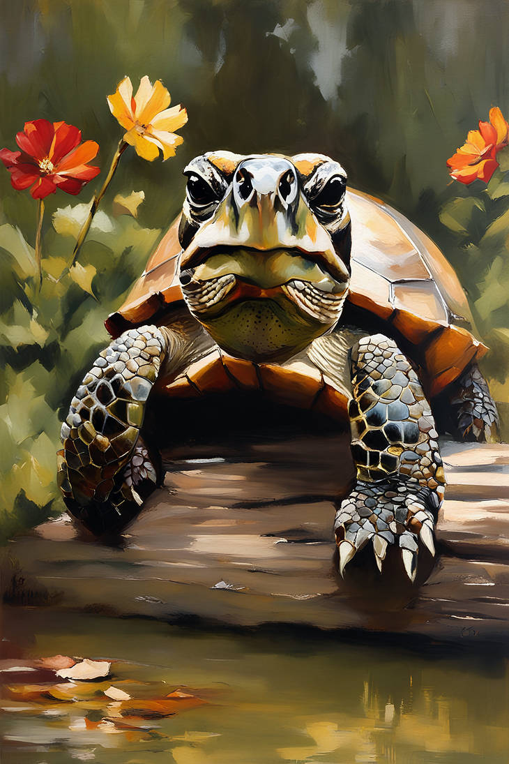 Turtle Portrait by Omron on DeviantArt