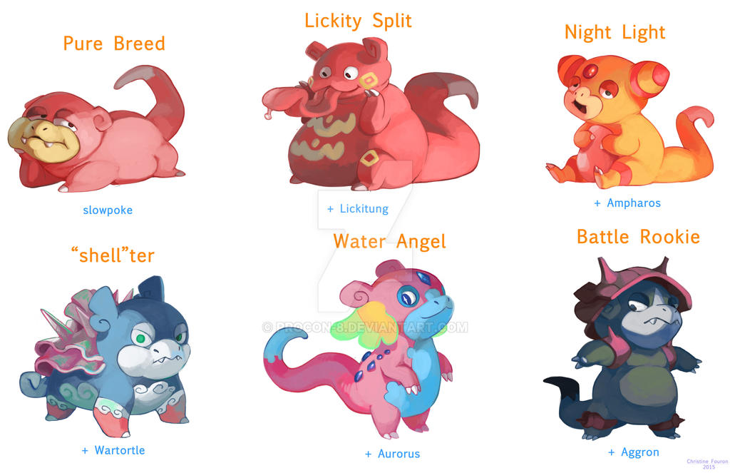 Slowbro Variants Slowbro Variants by procon-8 on DeviantArt