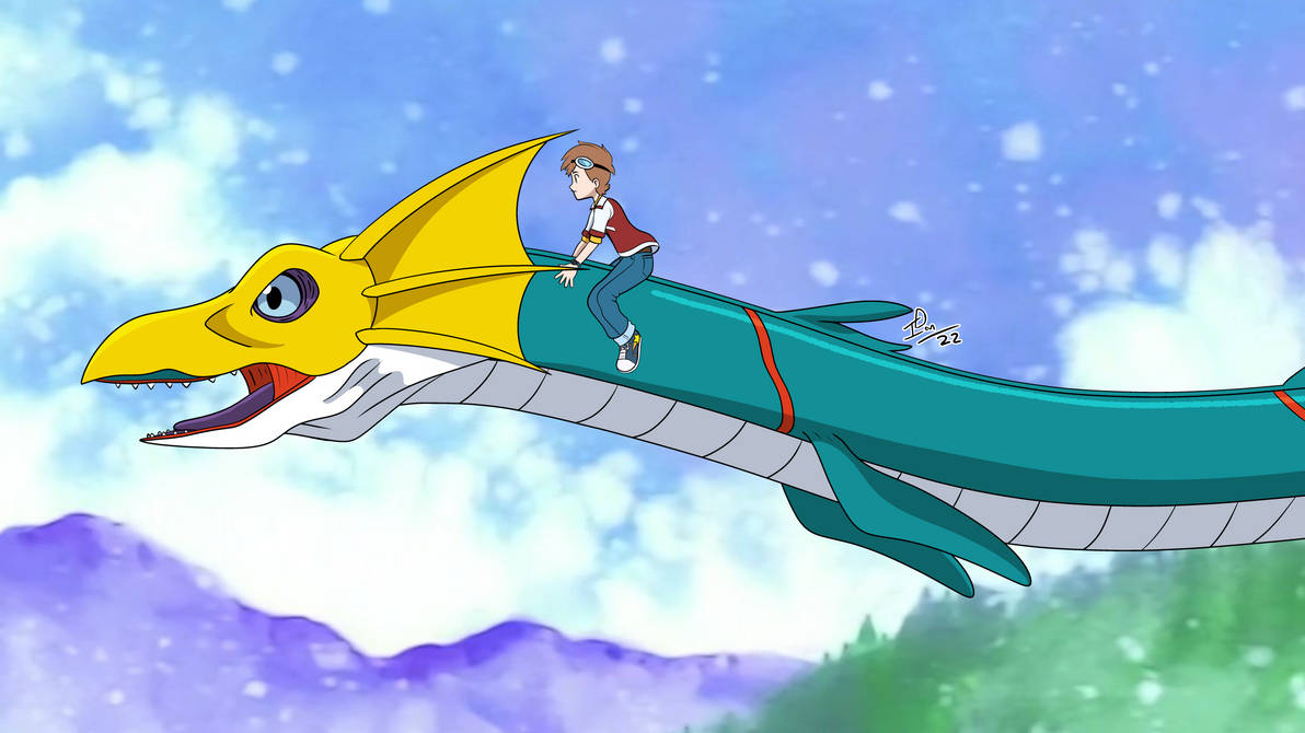 Digimon Ridable Digimon Gen X: Riding with Seadramon by koolfrood on DeviantArt