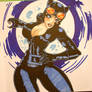 Cat woman in copics