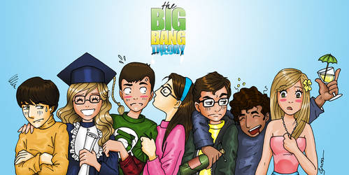 big bang theory cartoon style