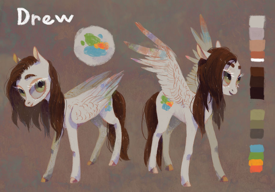 Dewy Path - Drew's reference sheet by WolfieDrawie on DeviantArt