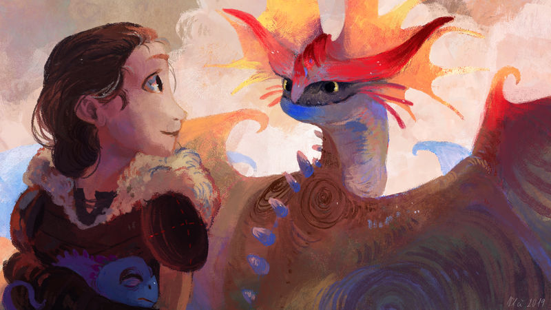 Angel on Dragon Wings