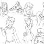 Cheerilee Sketches (anthro)