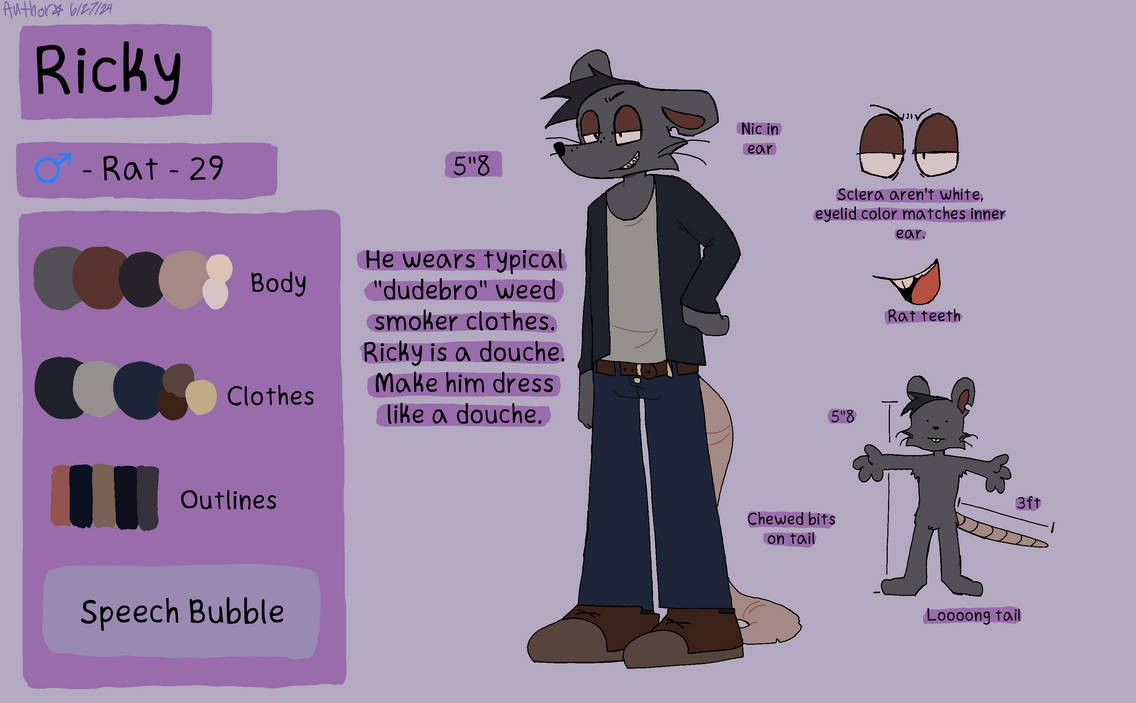 Ricky ref sheet by ItsStarry12457 on DeviantArt
