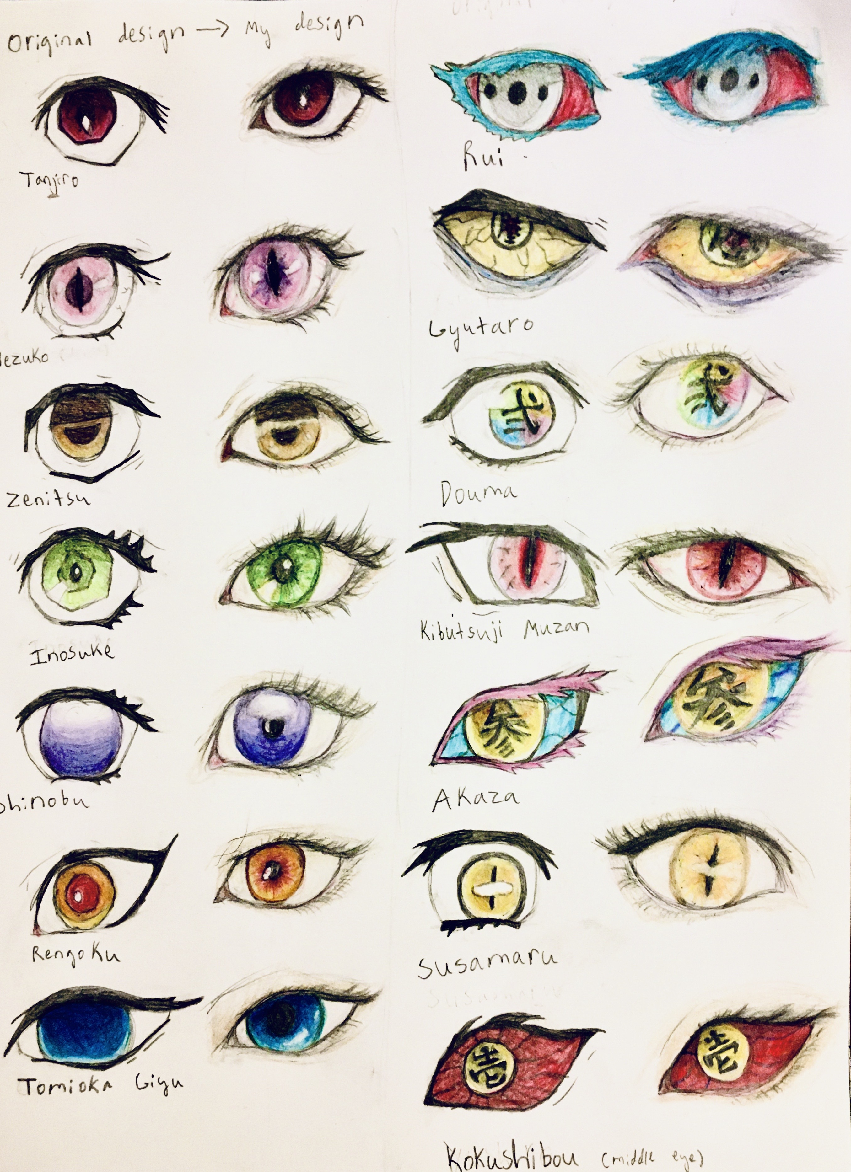 Demon Slayer Eye Sketches by CeiliT on DeviantArt