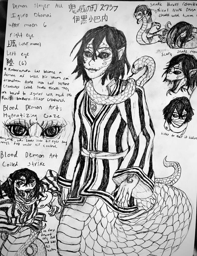 Demon Obenei Iguro Obanai Demon Form by CeiliT on DeviantArt