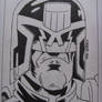 JUDGE DREDD - Inked Drawing