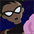 Robin eating cotton candy
