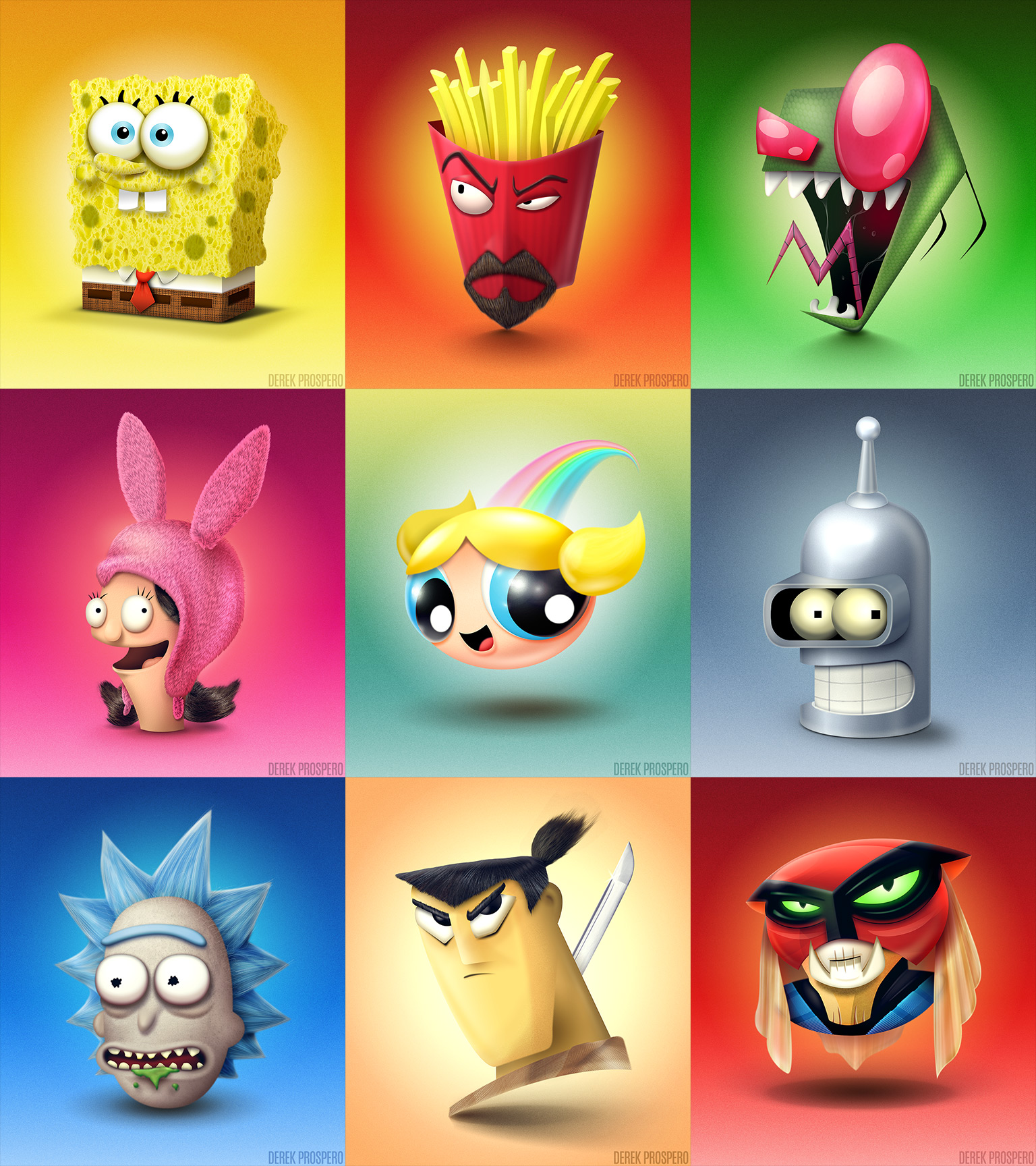 Cartoon Heads by DerekProspero on DeviantArt