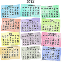 Calendario PNG 2012