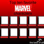 Top ten favorite Marvel characters meme