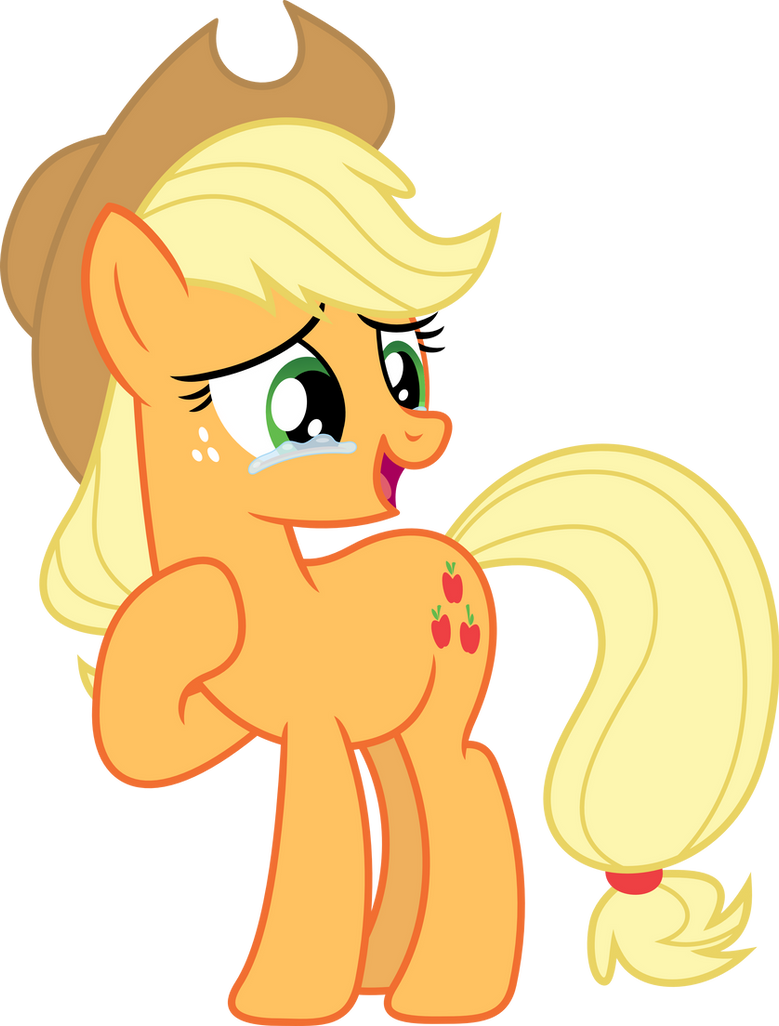 And they say Applejack cries on the inside by Porygon2z on DeviantArt