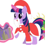 Twilight Claus and her red-nosed rein-dragon