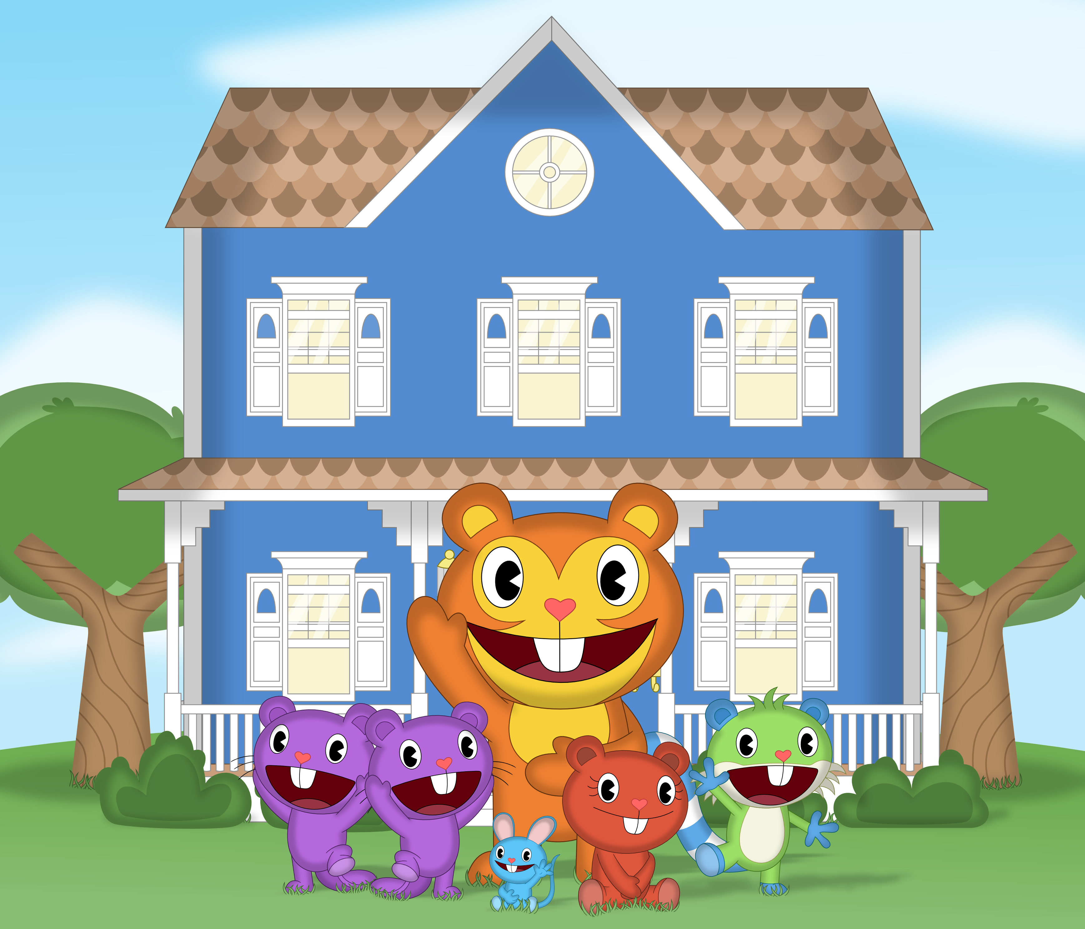 Happy Tree Friends and the big blue house by Porygon2z on DeviantArt