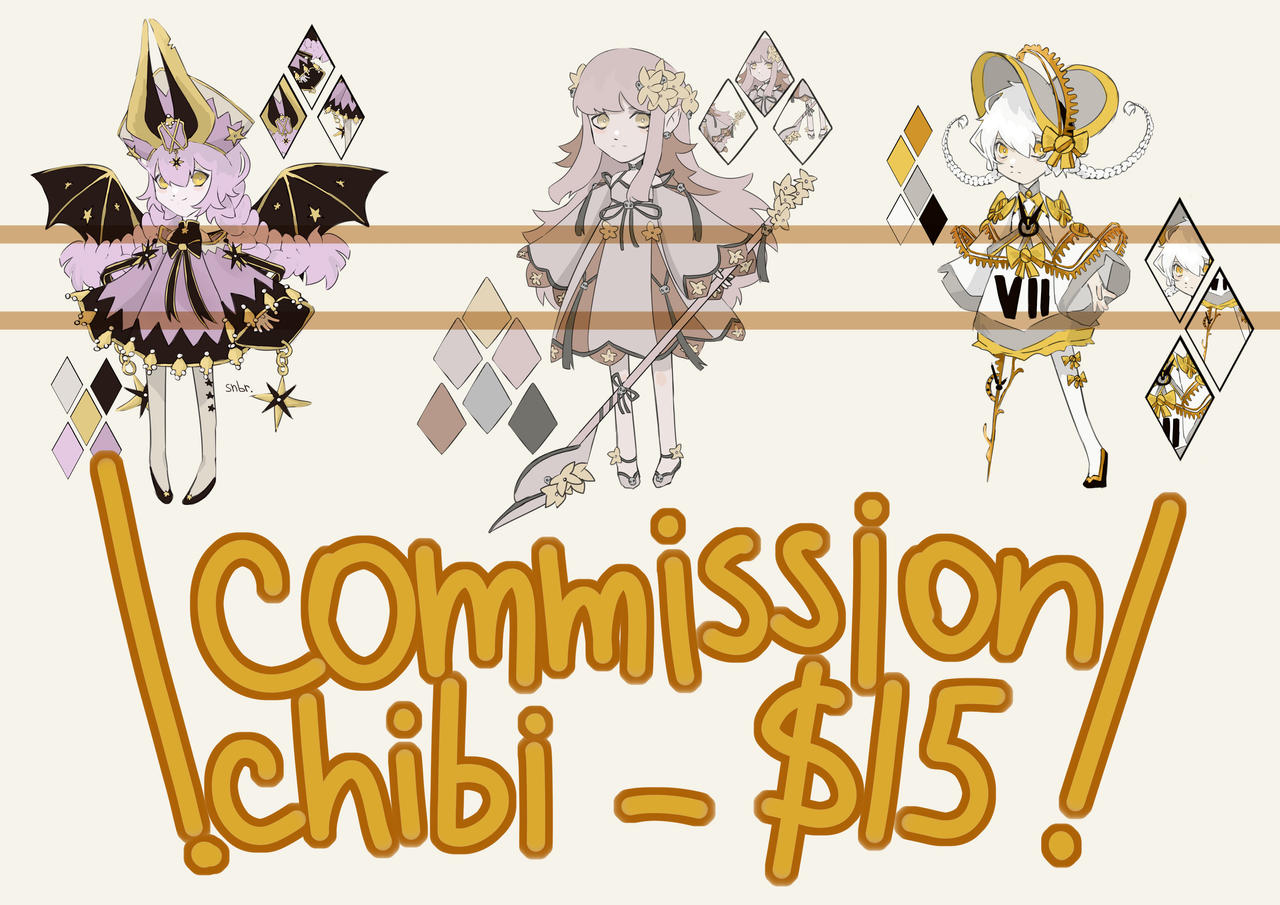 COMMISSION CHIBI $15 ! (OPEN) by bynespi on DeviantArt