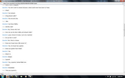 my chat with cleverbot part 2