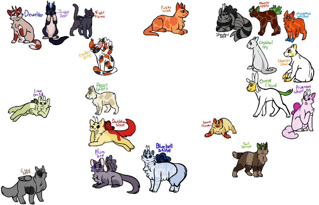 bunch of mythical cats - open by Mylioba on DeviantArt