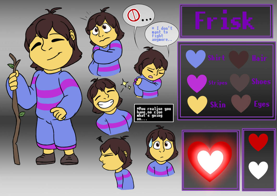 Editable Frisk Frisk Ref. Sheet (V. 1) by LilArtifex on DeviantArt