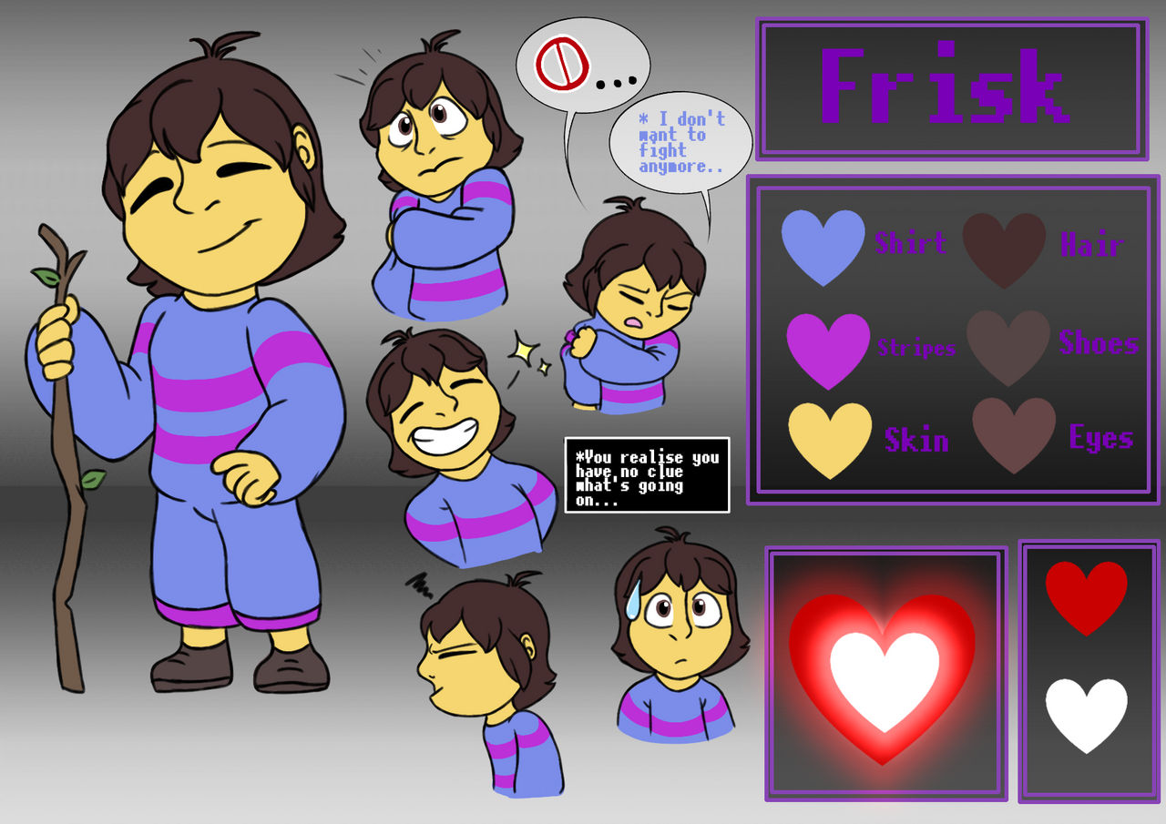 Frisk Example Diagram Frisk Ref. Sheet (V. 1) by LilArtifex on DeviantArt