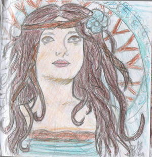 Mucha Style Sketch